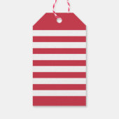 Moderne kerstfoto met rood script cadeaulabel (Achterkant)