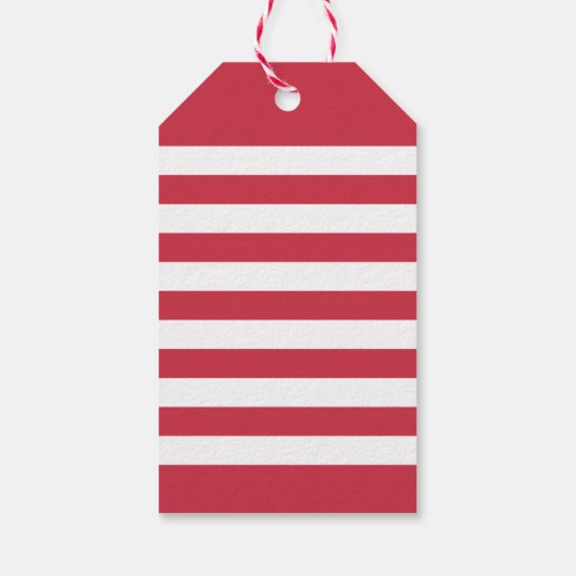 Moderne kerstfoto met rood script cadeaulabel (Achterkant)