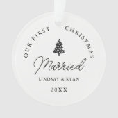 Moderne kerstfoto ornament (voorkant)