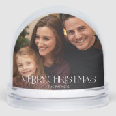 Moderne kerstfoto sneeuwbol (Voorkant)