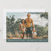 Moderne kerstfoto vakantiekaart feestdagenkaart (Voorkant)