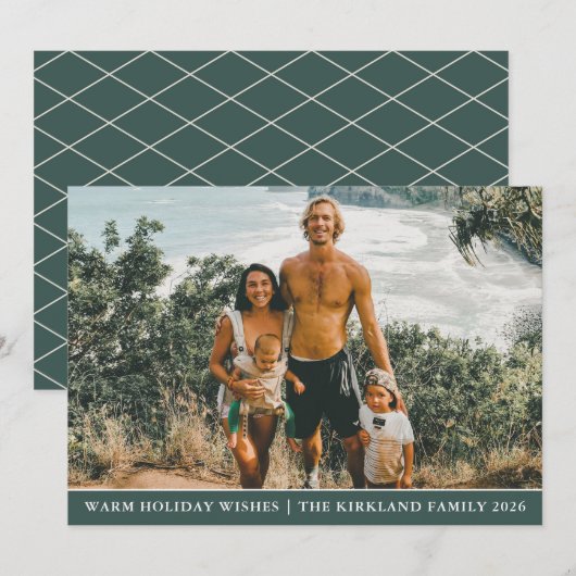 Moderne kerstfoto vakantiekaart feestdagenkaart (Voorkant / Achterkant)