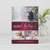 Moderne kerstfoto van Merry Aankondiging (Staand voorkant)