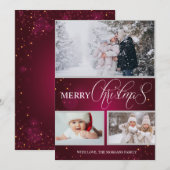 Moderne kerstfoto van Merry Aankondiging (Voorkant / Achterkant)