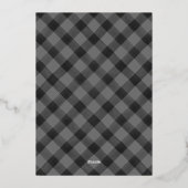 Moderne kerstfoto van rand folie feestdagenkaart (Achterkant)