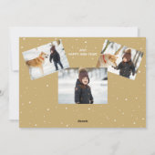 Moderne kerstfoto voor Merry Feestdagenkaart (Achterkant)