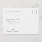 Moderne kerstfoto Zwangerschap Aankondiging (Achterkant)