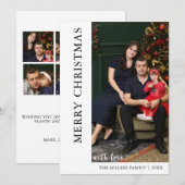 Moderne kerstfotocollage kaart (Voorkant / Achterkant)