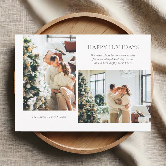 Moderne kerstfotofeestdag Kaart