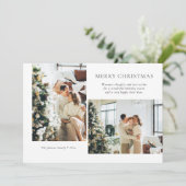 Moderne kerstfotofeestdag Kaart (Staand voorkant)
