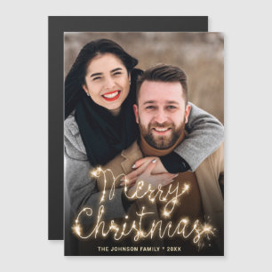 Moderne kerstfotoholiday Magnetic Card