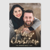Moderne kerstfotoholiday Magnetic Card (Voorkant)