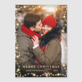 Moderne kerstfotoholiday Magnetic Card (Voorkant)