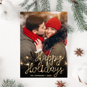 Moderne kerstfotoholiday Magnetic Card