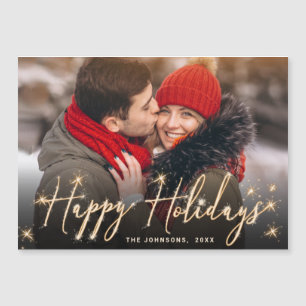 Moderne kerstfotoholiday Magnetic Card