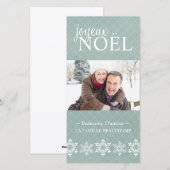 Moderne kerstfotokaart feestdagenkaart (Voorkant / Achterkant)