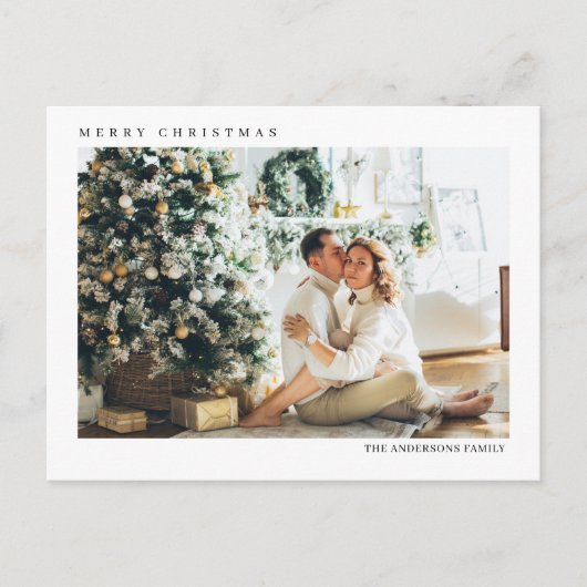 Moderne kerstfotoserie | Vrolijk kerstfeest Briefkaart (Voorkant)