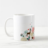 Moderne Kerstherten & Bloemen Koffiemok (Links)