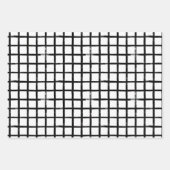 Moderne kerstinpakken voor zwarte en witte pensele inpakpapier vel (Voorkant)