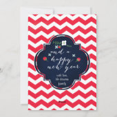 Moderne kerstkaart met Classy Chevron (Achterkant)