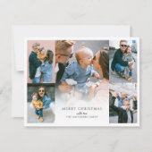 Moderne kerstkaart met fotocollage (Voorkant)