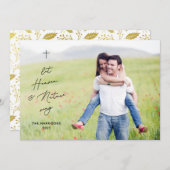 Moderne Kerstkaart met Religieus thema Hemel & Nat (Voorkant / Achterkant)