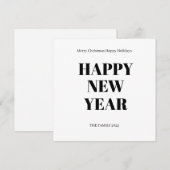 Moderne kerstkaart met vette aangepaste tekst (Voorkant / Achterkant)