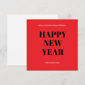 Moderne kerstkaart met vette aangepaste tekst (Voorkant / Achterkant)