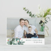 Moderne Kerstkaart met Watercolor (Staand voorkant)