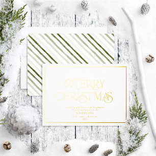 Moderne kerstkaart met witte Folie voor fijne kers Feestdagenkaart
