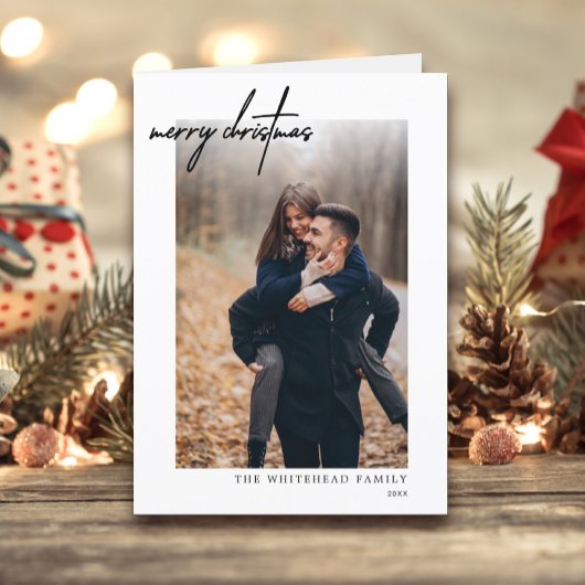 Moderne kerstkaart voor feestdagen