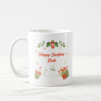 Moderne Kerstkaart voor vriend met Festive Koffiemok