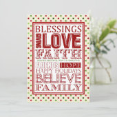 Moderne kerstKaarten (rood) Feestdagenkaart (Staand voorkant)