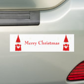 Moderne Kerstkabouters  Bumpersticker (Op auto)