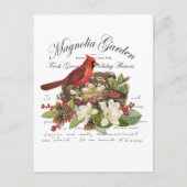 Moderne kerstkardinaal met Vintage Briefkaart (Voorkant)
