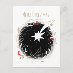 Moderne kerstkerstkerstkerstfeestjes briefkaart