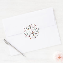 Moderne kerstkleuren Terrazzo Sticker Seal
