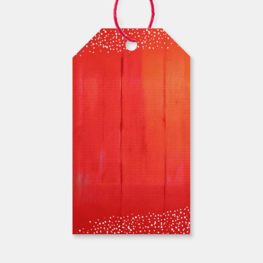 Moderne Kerstkrans Cadeaulabel (Achterkant)