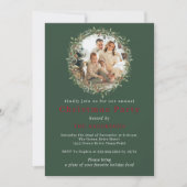 Moderne kerstkrans foto vakantie feest kaart (Voorkant)