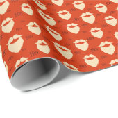 Moderne Kerstman Ho Ho Ho Kerstmis Cadeaupapier (Rol Hoek)