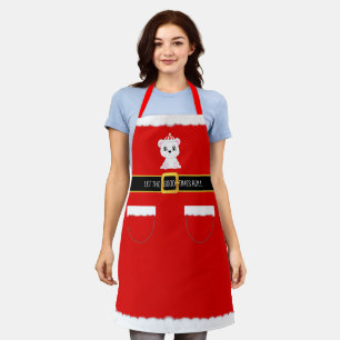 Moderne Kerstman & ijsbeer Schort