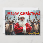 Moderne Kerstman Kaart (Voorkant)