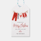 Moderne Kerstman Vrolijk Kerstfeest Cadeaulabel (Voorkant)