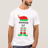 Moderne kerstmanager Elf T-Shirt (Voorkant)