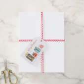 Moderne kerstminimalistische labels cadeaulabel (Met Touw)