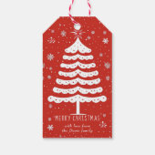 Moderne Kerstmis Cadeaulabel (Achterkant)