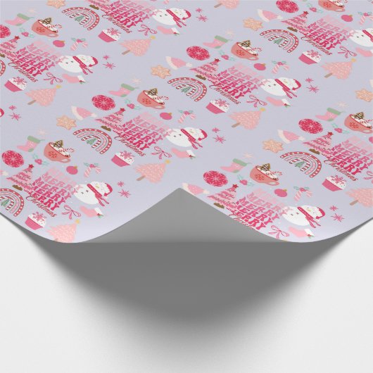 Moderne Kerstmis Cadeaupapier (Hoek)