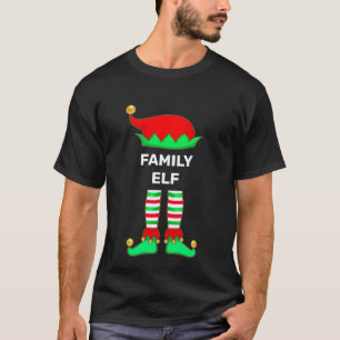 Moderne Kerstmis Familie Elf T-Shirt