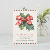 Moderne Kerstmis Feestdagenkaart (Staand voorkant)