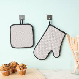 Moderne Kerstmis Grijs Patroon Cadeaupapier Ovenwant & Pannenlap Set